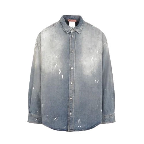 아크네 스튜디오 버튼업 코튼 데님 남성 셔츠 블루 FN-UX-SHIR000064
