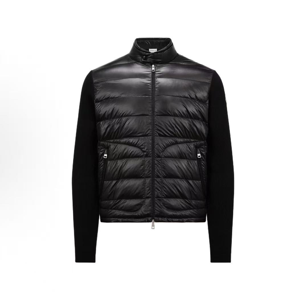 몽클레르 울 배색 다운 점퍼 블랙  (X공장)