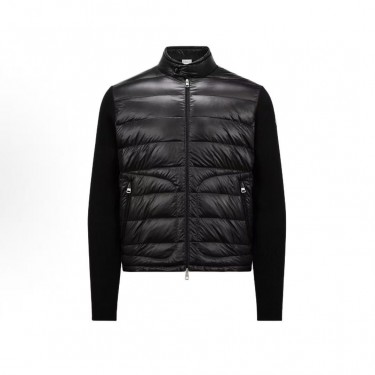 몽클레르 울 배색 다운 점퍼 블랙  (X공장)