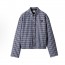 미우미우 패치 자수 체크 버튼 자켓  (X공장)