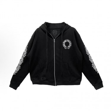 크롬하츠 25 신상 말굽 키린 지퍼 자켓 블랙