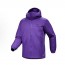 아크테릭스 Atom Hoody M 자수 로고 후드 다운 자켓 퍼플