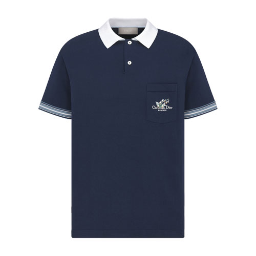 디올 25SS 남성 릴리 자수 배색 반팔 폴로 셔츠 (X공장)