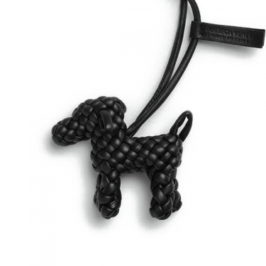 보테가베네타 인트레치아토 나파 가죽 도그 참 블랙 807068V3D811000