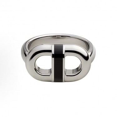 에르메스 체인 링크 스테인리스 스틸 링 남녀공용 커플링 실버