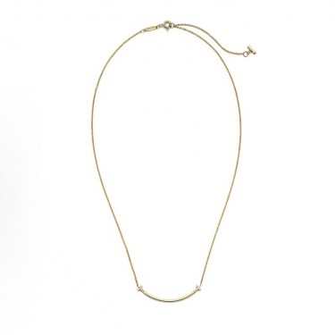 티파니 T 시리즈 스마일 다이아몬드 펜던트 18K 목걸이