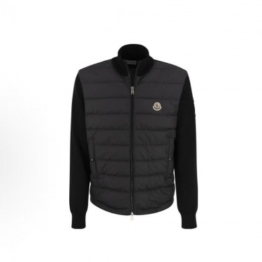 몽클레르 FW22 스키 시즌 로고 패치 퀼팅 숏 다운 재킷 남성용 블랙 (탑몽X)