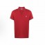 몽클레르 남성 솔리드 컬러 오버핏 폴로 반소매 티셔츠 레드 (탑몽X)