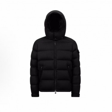 몽클레르 Montgenevre 시리즈 울 긴팔 심플 숏 다운 재킷 남성용 블랙