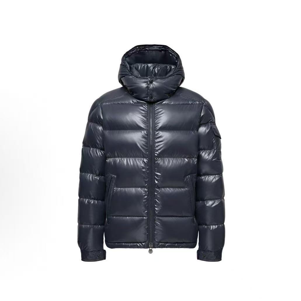 몽클레르 Montgenevre 시리즈 울 긴팔 심플 숏 다운 재킷 남성용 네이비