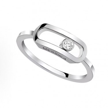 메시카 무브 우노 로고 인그레이빙 링 여성