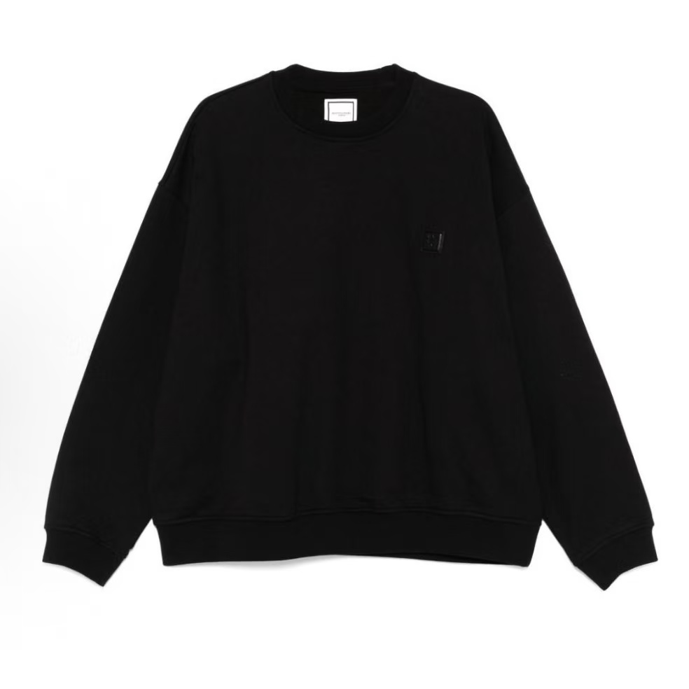 우영미 회오리 프린트 라운드넥 풀오버 긴팔 맨투맨 남성용 블랙