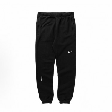 나이키 x 녹타 SS24 플리스 로고 미드라이즈 조거 니트 트레이닝 팬츠 블랙