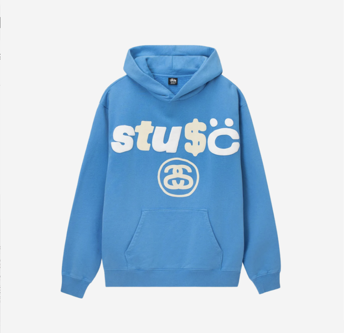 스투시 x 카투스 플랜트 플리 마켓 콜라보 8볼 시리즈  레터링 프린트 풀오버 후드 스웨