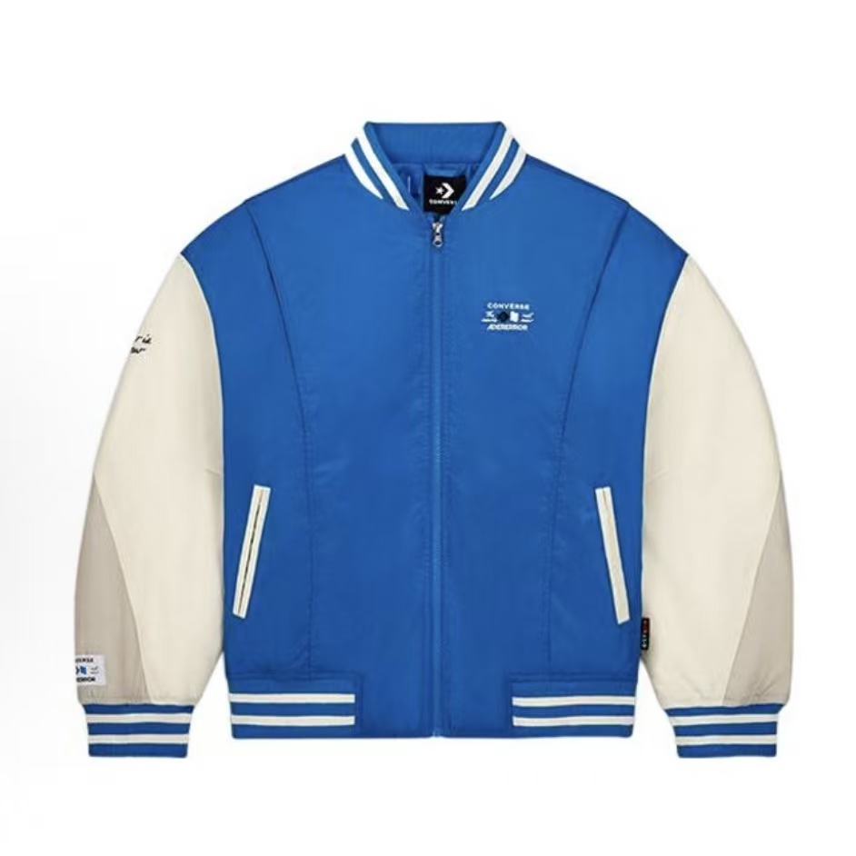 컨버스 X 아더 에러 로고 레터링 배색 스티치 스냅 버튼 점퍼 남녀공용