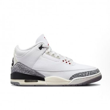 조던 에어 조던 3 화이트 시멘트 리이매진드 화이트 그레이 미드탑 스니커즈 (X공장)