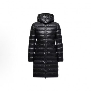몽클레어 모카 롱 후드 유광 구스다운 패딩 여성용 블랙 (지이공장)