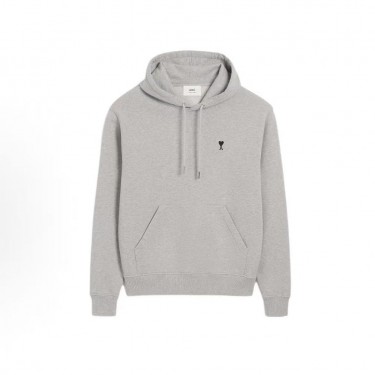 아미파리 로고 자수 후드 긴팔 스웨트셔츠 그레이 (탑아미공장)