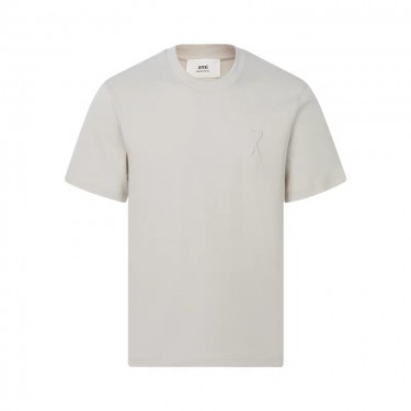 아미파리 SS24 야단 스타일 하트 그래픽 라운드넥 컴포트 반팔 티셔츠 베이지 (탑아미공장)