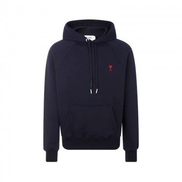 아미파리 자수 로고 드로스트링 스트링 디테일 풀오버 긴팔 스웨트셔츠 네이비 (탑아미공장)