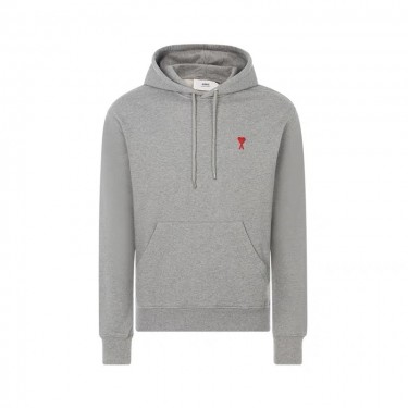 아미파리 순색 로고 프린트 후드 루즈핏 풀오버 긴팔 스웨트셔츠 그레이 (탑아미공장)