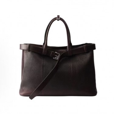 프라다 버클 삼각 로고 램스킨 토트백 2VG126