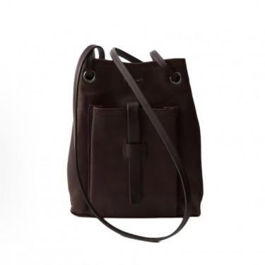 프라다 엠보싱 로고 버팔로 레더 미니 숄더백 1BH288