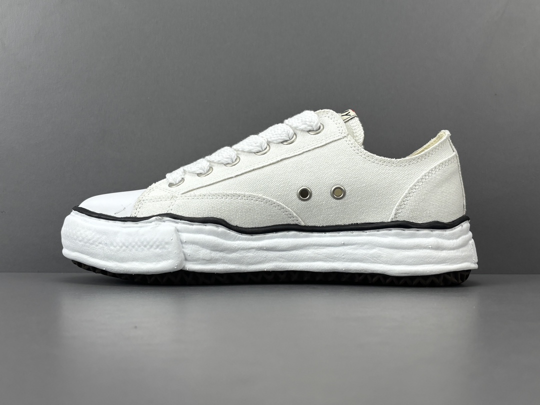 메종 미하라 야스히로 Shell Toe 옐로우솔 캔버스 스니커즈