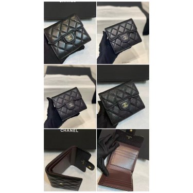 샤넬 카드지갑 반지갑 캐비어 금장 퀼팅 여성 명품지갑