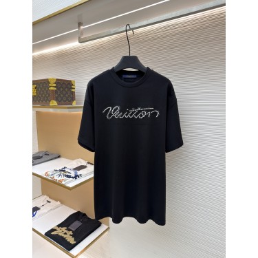 루이비통 비즈 자수 라운드넥 반팔 티셔츠 (X공장)