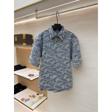 루이비통 레터 로고 플로팅 얀 자카드 데님 재킷 (X공장)