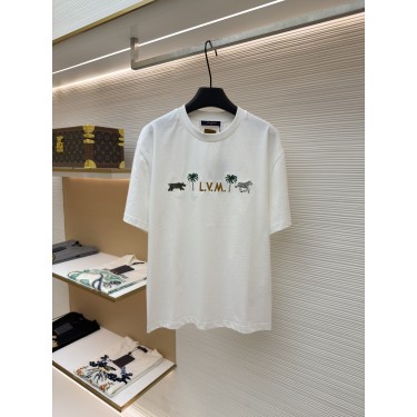 루이비통 동물 자수 디테일 반팔 티셔츠 (X공장)