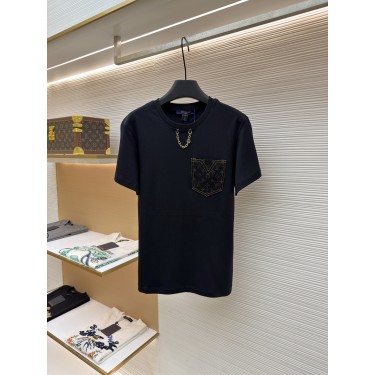 루이비통 넥라인 체인 디테일 반팔 티셔츠 (X공장)