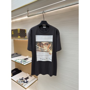 디올 신문 프린트 반팔 티셔츠 (X공장)