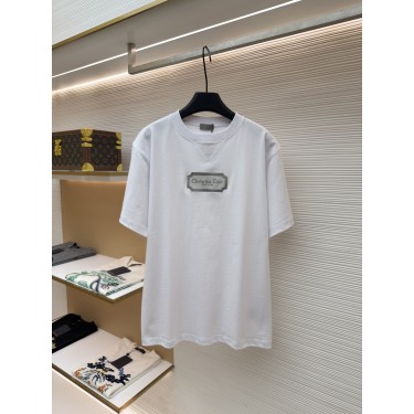 디올 워터솔루블 자수 로고 반팔 티셔츠 (X공장)