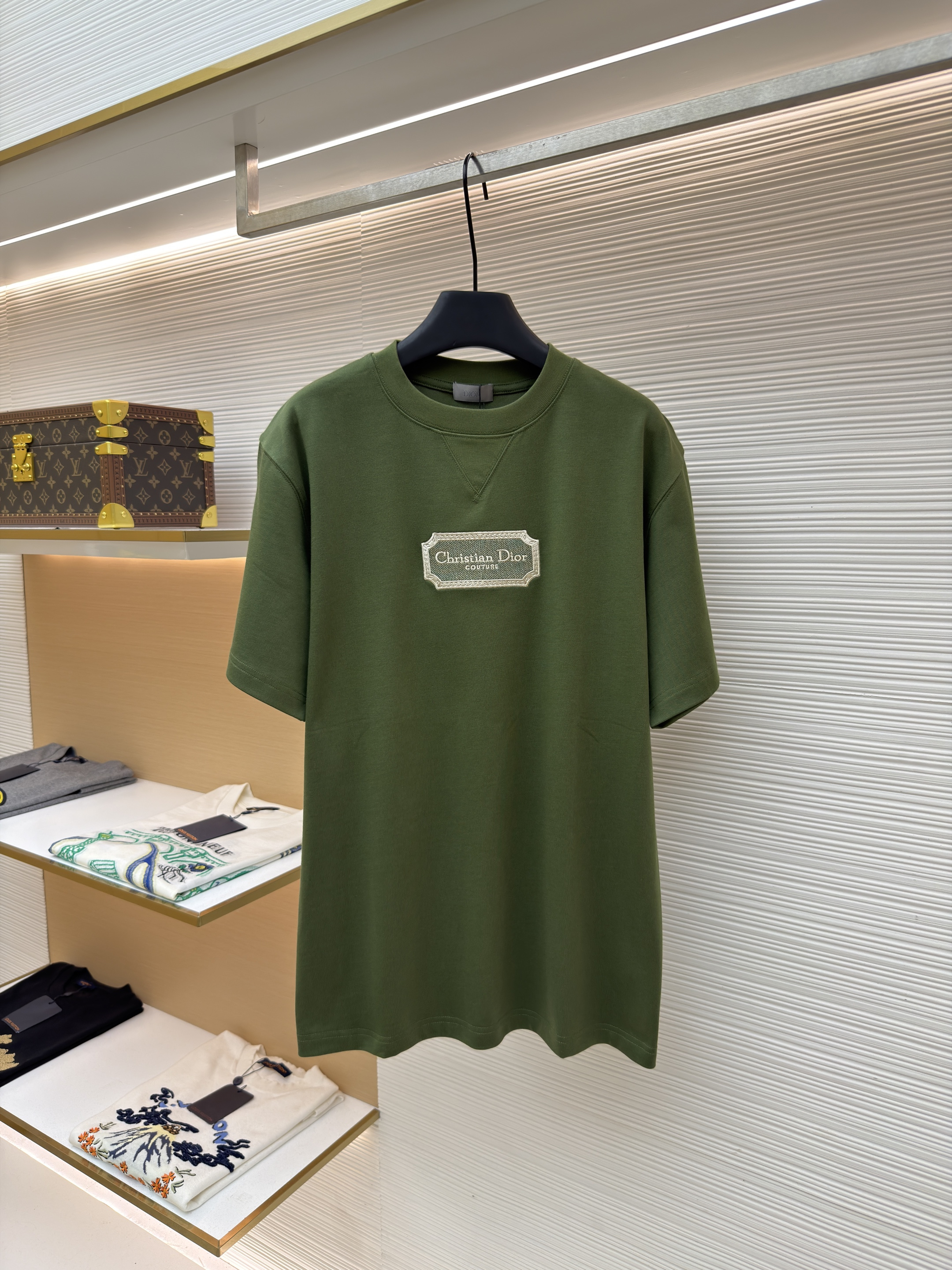 디올 워터솔루블 자수 로고 반팔 티셔츠 (X공장)