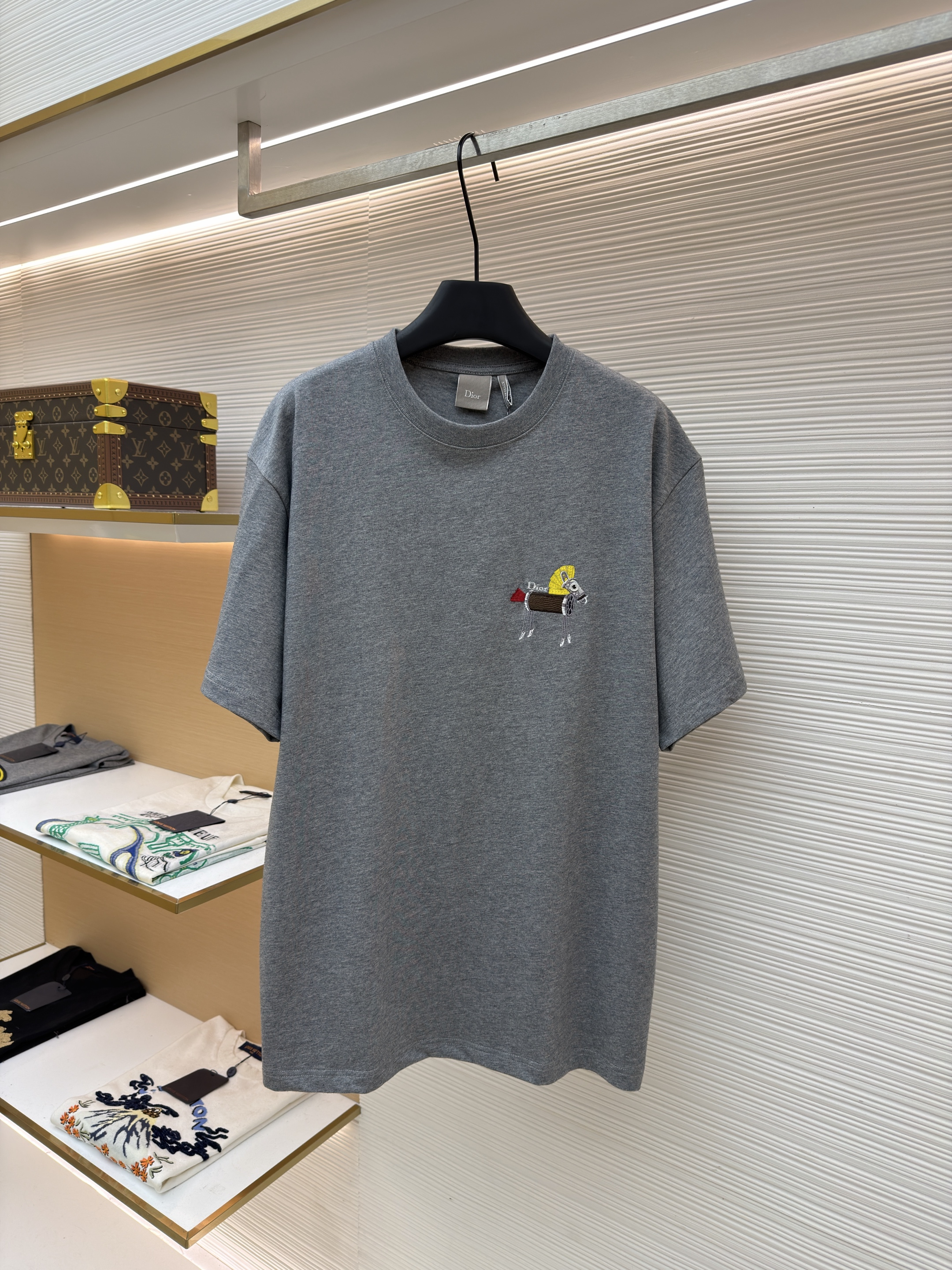 디올 포니 자수 로고 반팔 티셔츠 (X공장)