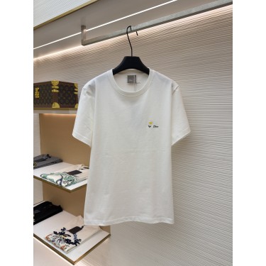 디올 데이지 프린트 라운드넥 반팔 티셔츠 (X공장)