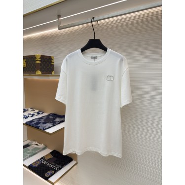 디올 CD 로고 자수 라운드넥 반팔 티셔츠 (X공장)