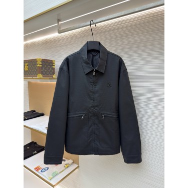 루이비통 코튼 셔츠 칼라 지퍼 포켓 로고 긴팔 워크웨어