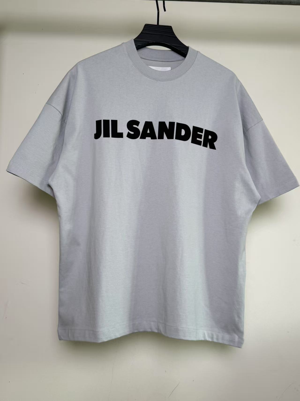 질샌더 로고 반팔 티셔츠 그레이