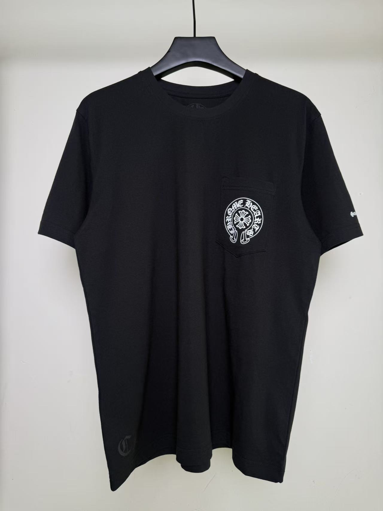 크롬하츠 백 마틀 크로스 로고 반팔 티셔츠 블랙