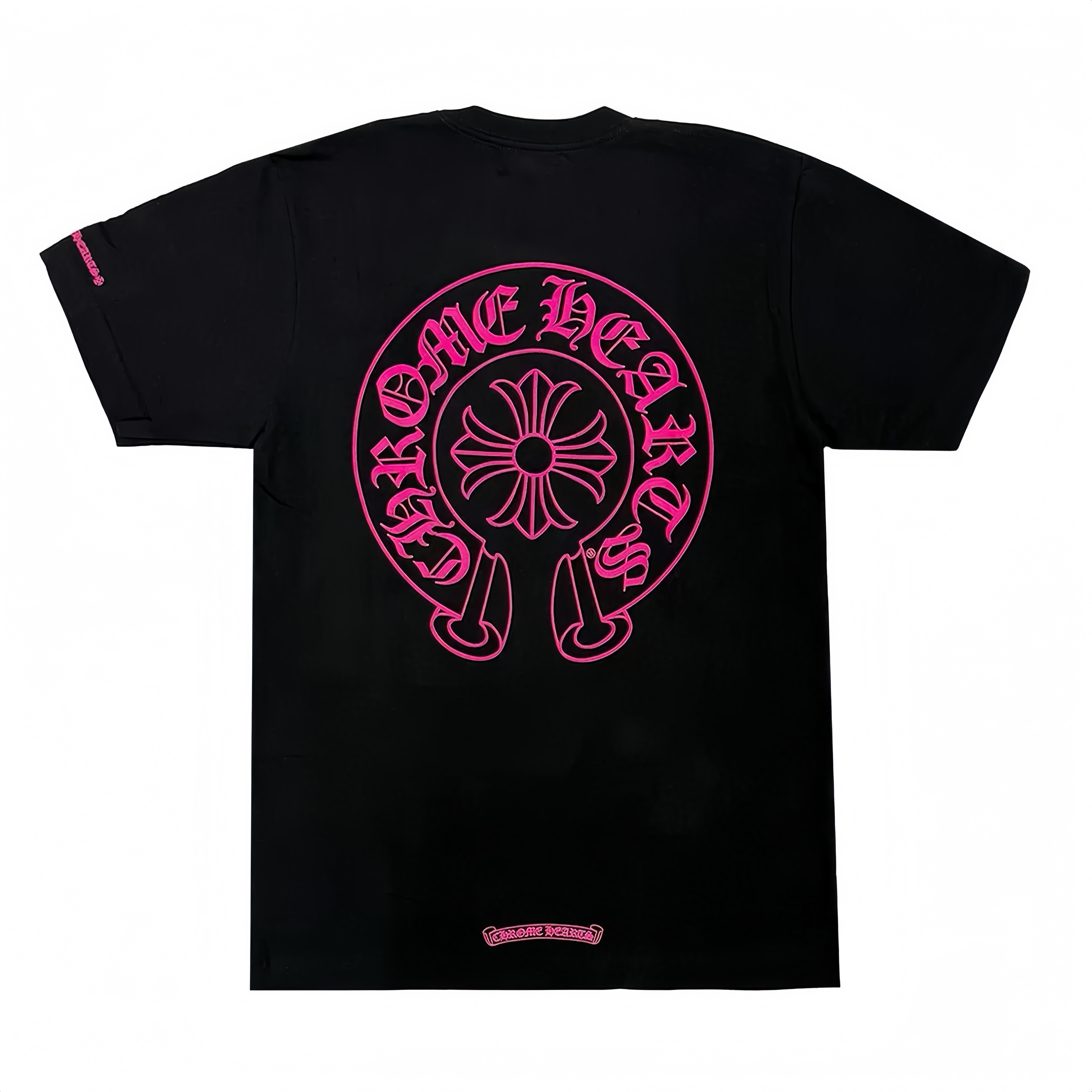 크롬하츠 백 마틀 크로스 로고 반팔 티셔츠 블랙