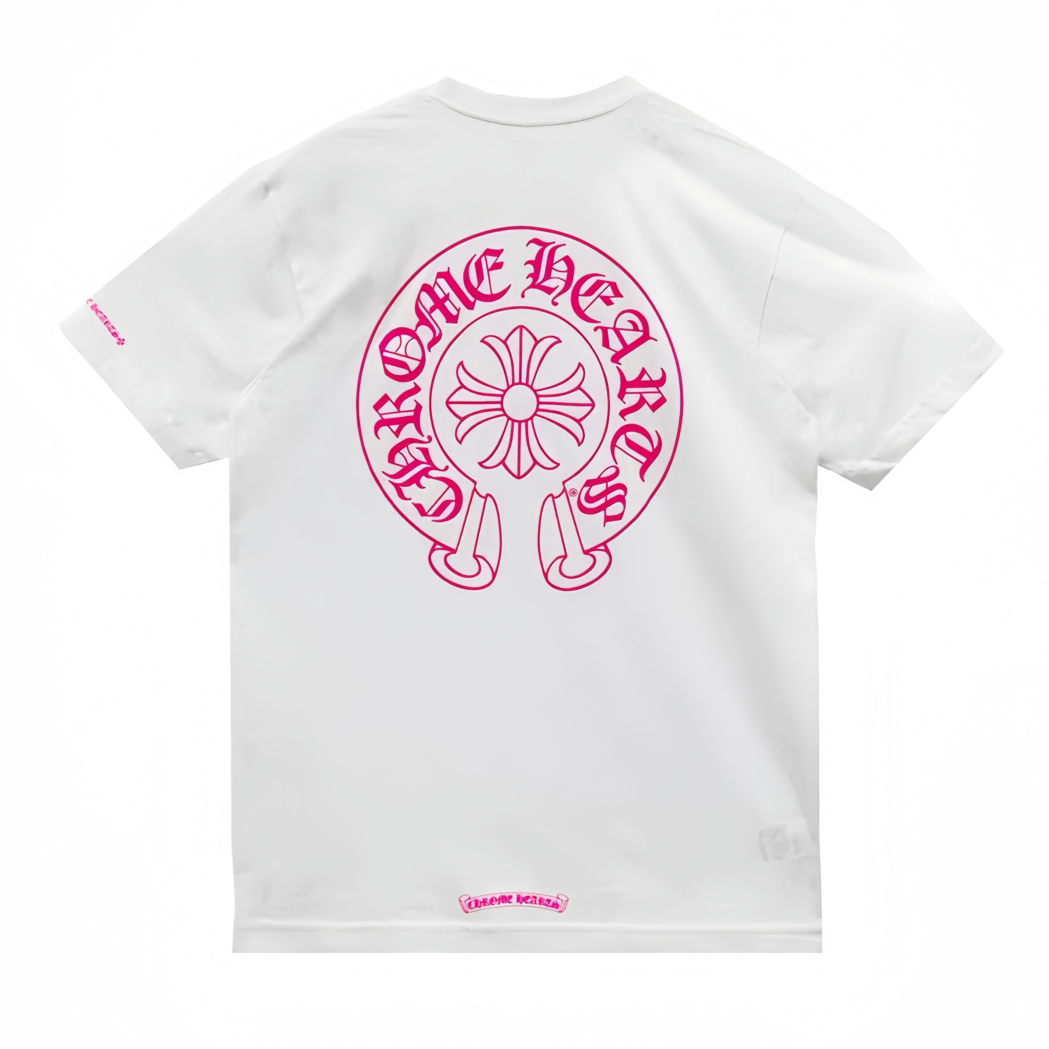 크롬하츠 백 마틀 크로스 로고 반팔 티셔츠 화이트