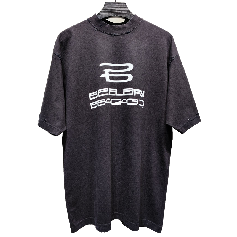 발렌시아가 인공지능 그래픽 반팔 티셔츠