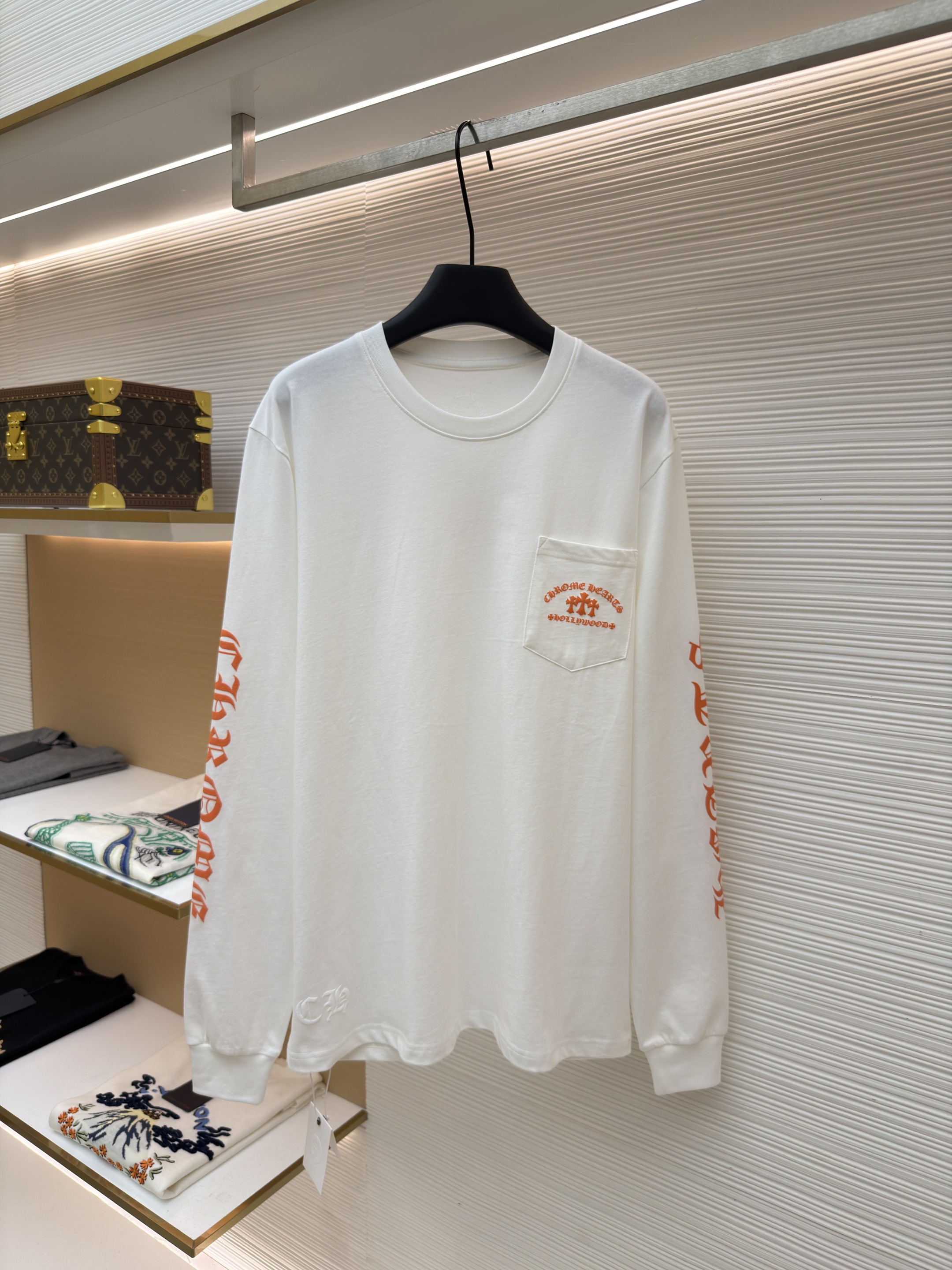 크롬하츠 오렌지 산스크리트 로고 롱슬리브 티셔츠 (X공장)