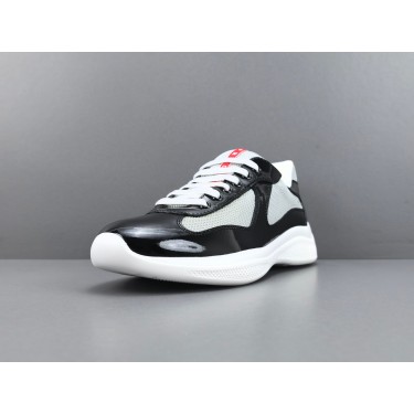 프라다 PRADA America's Cup 페이턴트 가죽 라운드 토 레이스업 로우탑 스니커즈(신의손)