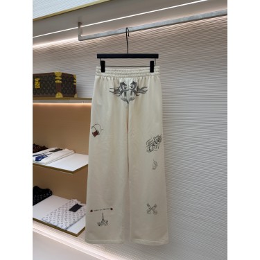 발렌시아가 남성 타투 프린트 루즈핏 트레이닝 팬츠