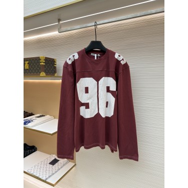아크네 스튜디오 남성 빈티지 워싱 숫자 프린트 긴팔 티셔츠